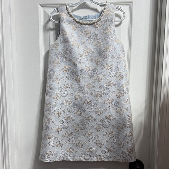Rachel Zoe Kids Dress in White and Gold Floral - Picture 1 of 6